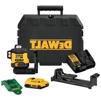 测量工具| Dewalt DCLE34031D1 20V锂离子无绳3x360线激光套件(2 Ah)